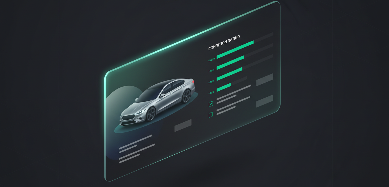 AutoDealer OS Fahrzeugaufnahme mit Zustandsbewertung und Checkliste