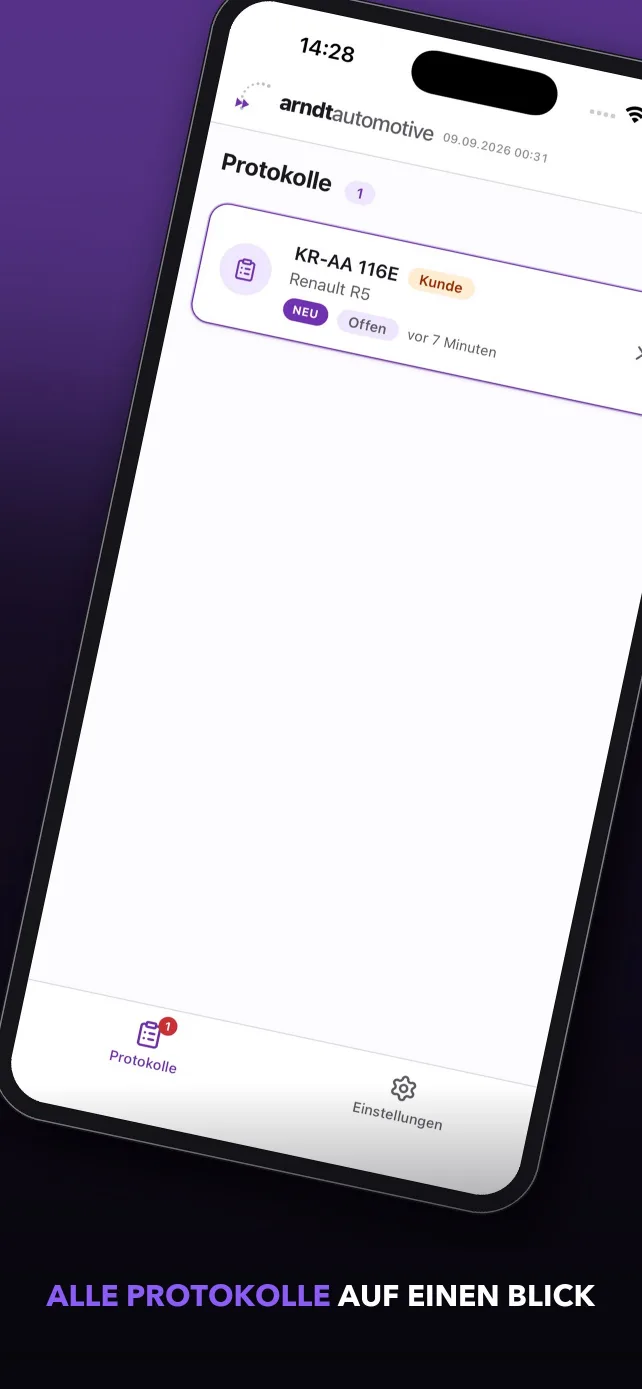 Arndt-App: Alle Protokolle auf einen Blick